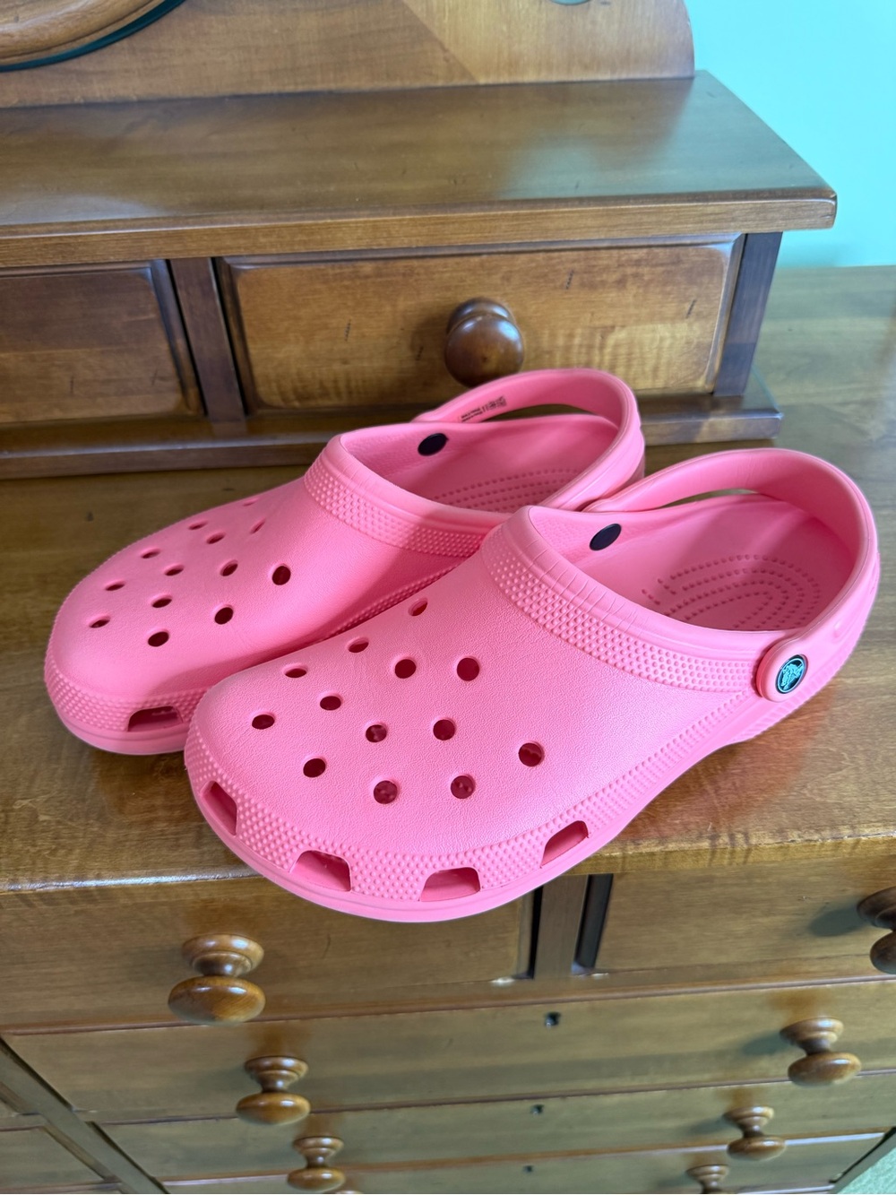 Crocs pink unisex men's 10 / womens 13 clog mule heel strap summer casual